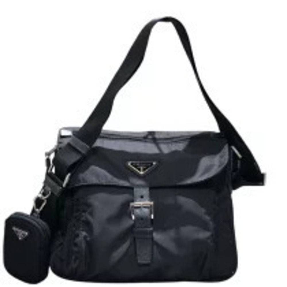 Prada Re Edition Saffiano leather shoulder bag Black